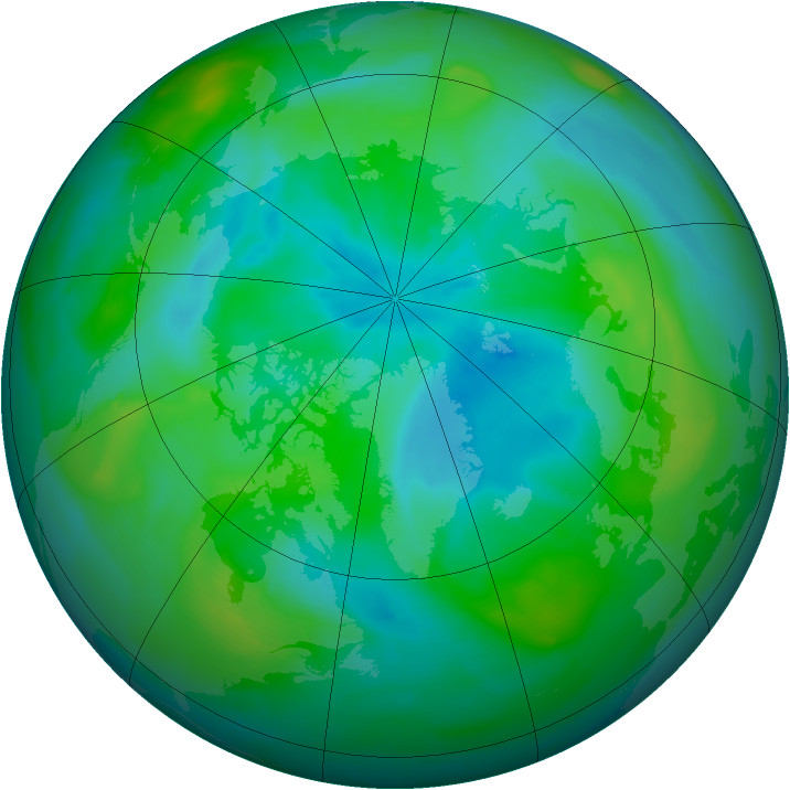 Arctic ozone map for 05 September 2010